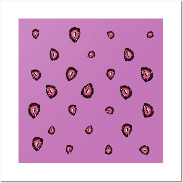 gothic lips pattern Wall Art by lazykitty